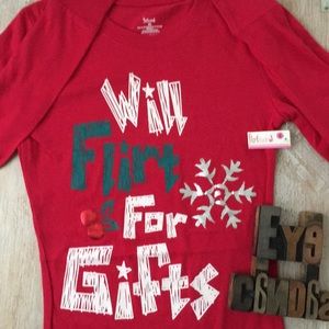 🆕🎄FLIRTITUDE “WILL FLIRT FOR GIFTS” L/S T-Shirt